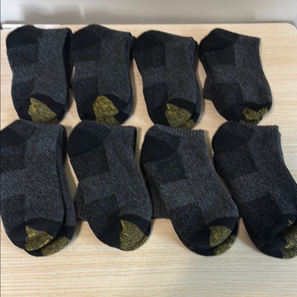 Black and Gray Patterned Socks gold toe socks
